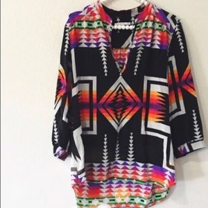 Amanda Uprichard Aztec Tribal Tunic